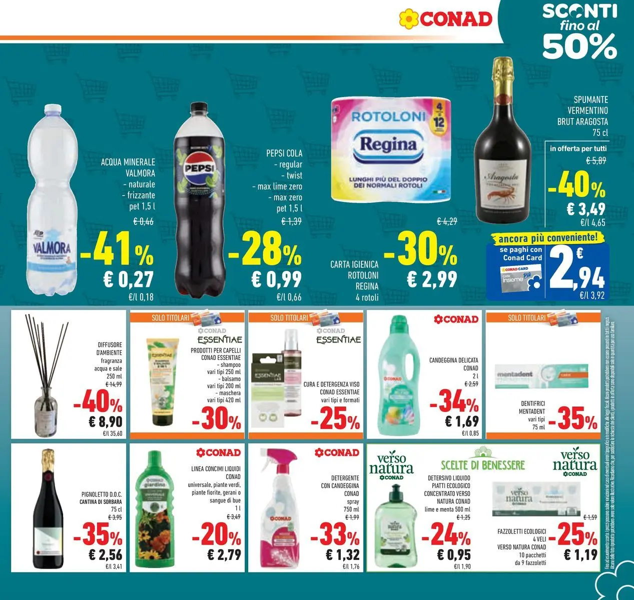 Volantino Conad dal 11/03/2026 > Anteprima | Pagina: 21 | Prodotti: Acqua, Gerani, Pepsi, Fragranza
