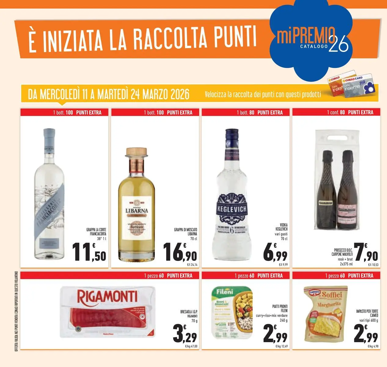 Volantino Conad dal 11/03/2026 > Anteprima | Pagina: 42 | Prodotti: Bresaola, Vodka, Prosecco, Grappa