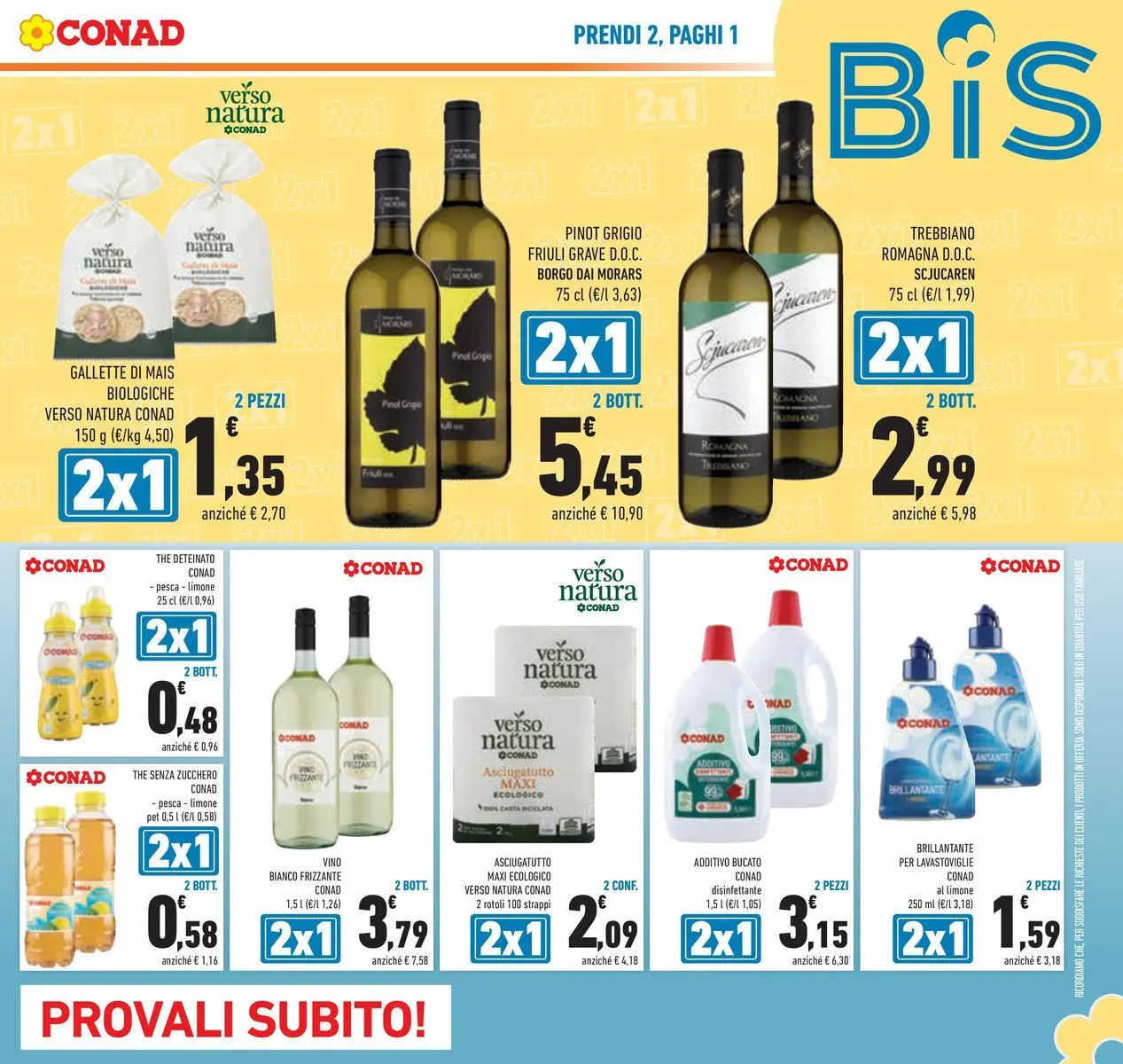 Volantino Conad dal 11/03/2026 > Anteprima | Pagina: 7 | Prodotti: Gallette, Lavastoviglie, The, Asciugatutto