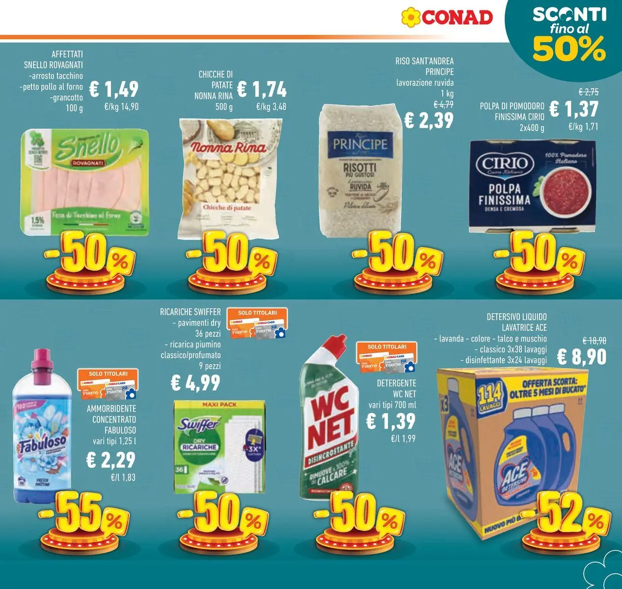 Volantino Conad dal 11/03/2026 > Anteprima | Pagina: 9 | Prodotti: Ammorbidente, Patate, Forno, WC