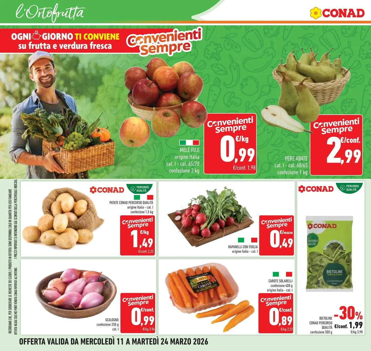 Volantino Conad dal 11/03/2026 > Anteprima | Pagina: 10 | Prodotti: Mele, Patate, Frutta, Carote