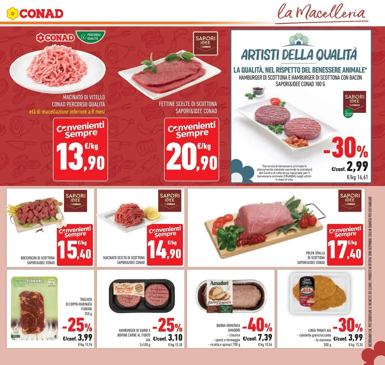 Volantino Conad dal 11/03/2026 > Anteprima | Pagina: 17 | Prodotti: Speck, Formaggio, Vitello, Hamburger