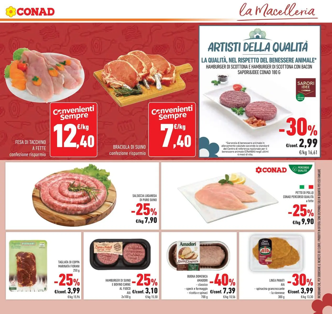 Volantino Conad dal 11/03/2026 > Anteprima | Pagina: 17 | Prodotti: Suino, Salsiccia, Spinaci, Hamburger