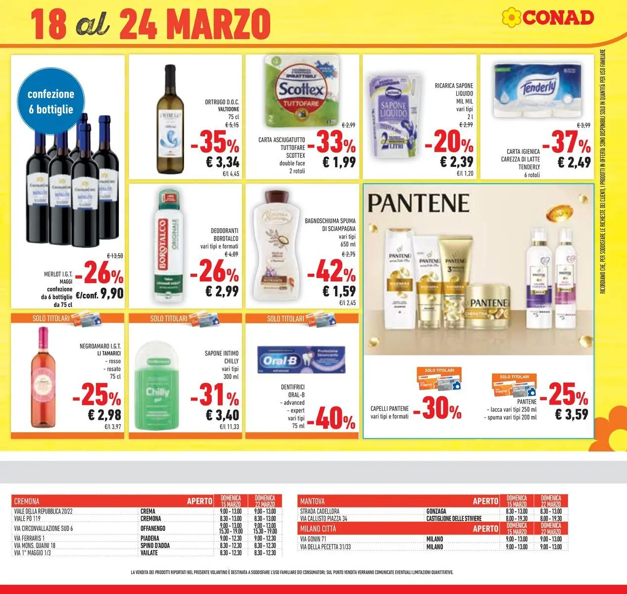 Volantino Conad dal 11/03/2026 > Anteprima | Pagina: 45 | Prodotti: Carta igienica, Sapone, Latte, Asciugatutto