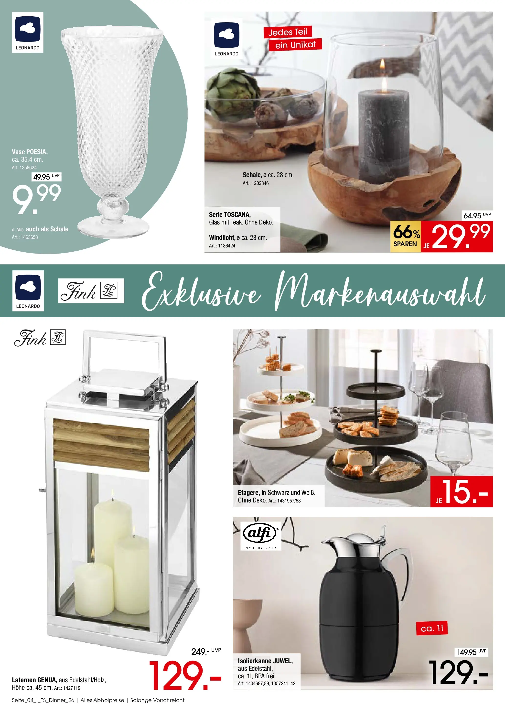 Zurbrüggen - Zurbrüggen: Exklusive Markenauswahl (ab 10.03.2026) zum Blättern | Seite: 4 | Produkte: Vase