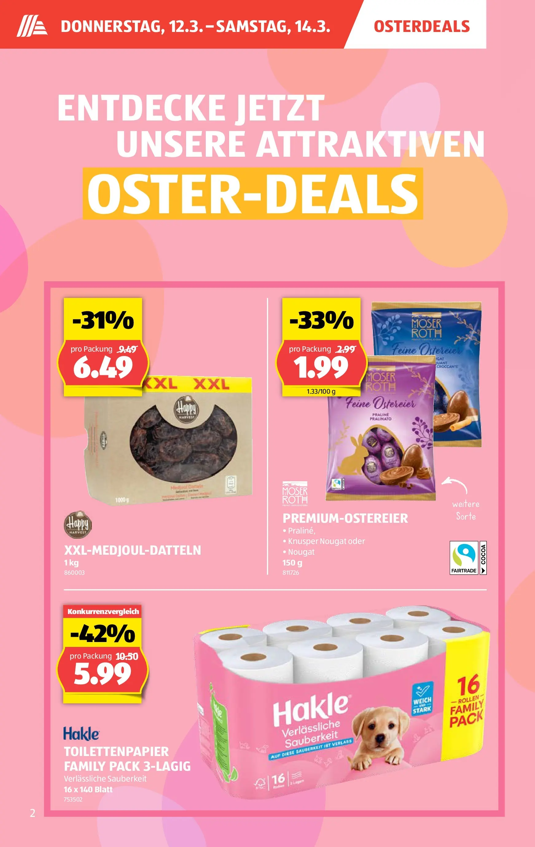 Aldi Aktionen (11.03.2026 - 18.03.2026) - Prospekt | Seite: 2 | Produkte: Toilettenpapier