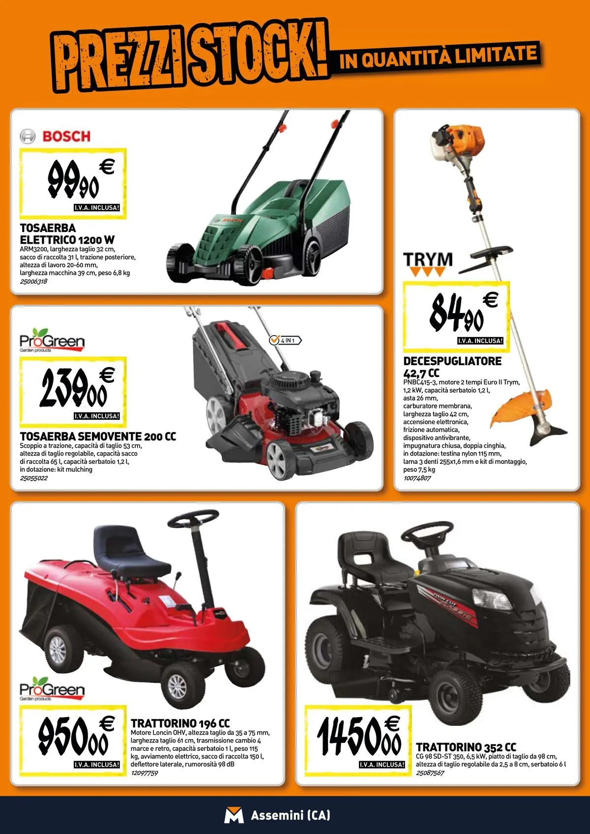 Nuovo TECNOMAT - Straordinari prezzi stock! dal 12/03/2026 > offerte anteprima 🛍️ | Pagina: 18 | Prodotti: Trattorino, Decespugliatore, Piatto