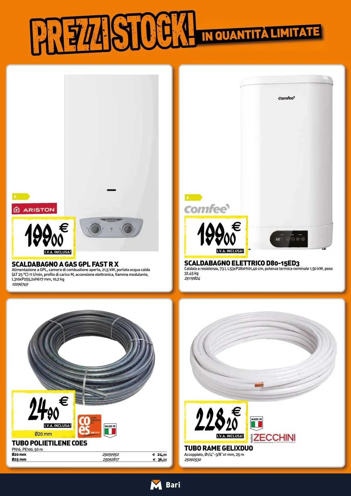 Nuovo Tecnomat catalogo Bari dal 12/03/2026 > offerte anteprima 🛍️ | Pagina: 7 | Prodotti: Scaldabagno, Caldaia, Acqua, Tubo
