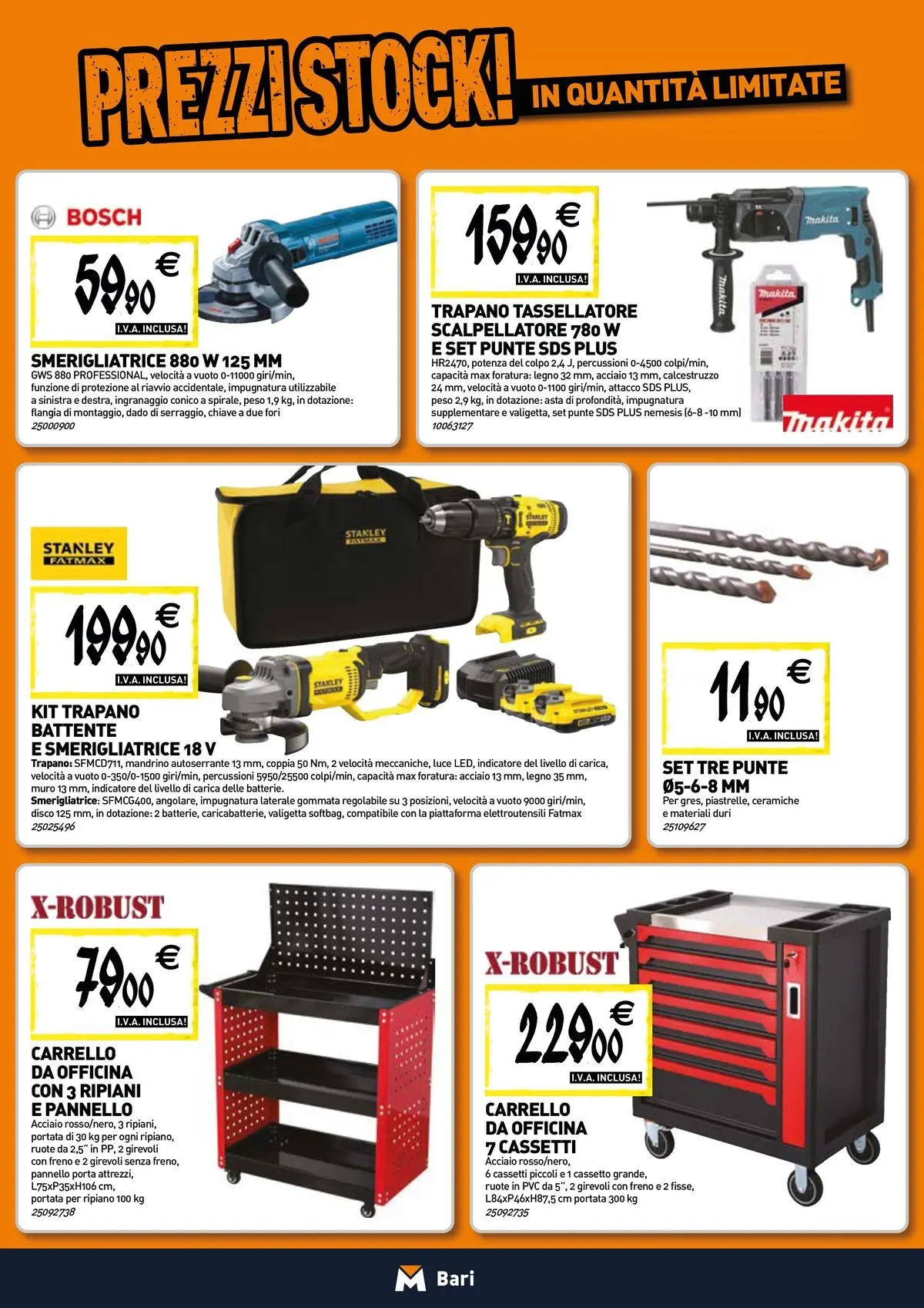 Nuovo Tecnomat catalogo Bari dal 12/03/2026 > offerte anteprima 🛍️ | Pagina: 20 | Prodotti: Ripiano, Carrello, Trapano, Disco