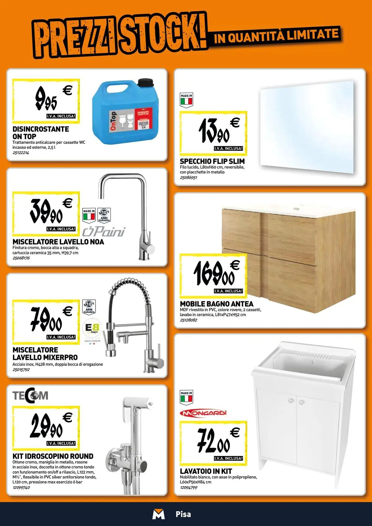 Nuovo TECNOMAT - Straordinari prezzi stock! dal 12/03/2026 > offerte anteprima 🛍️ | Pagina: 5 | Prodotti: Mobile, Anticalcare, Top, Lavello