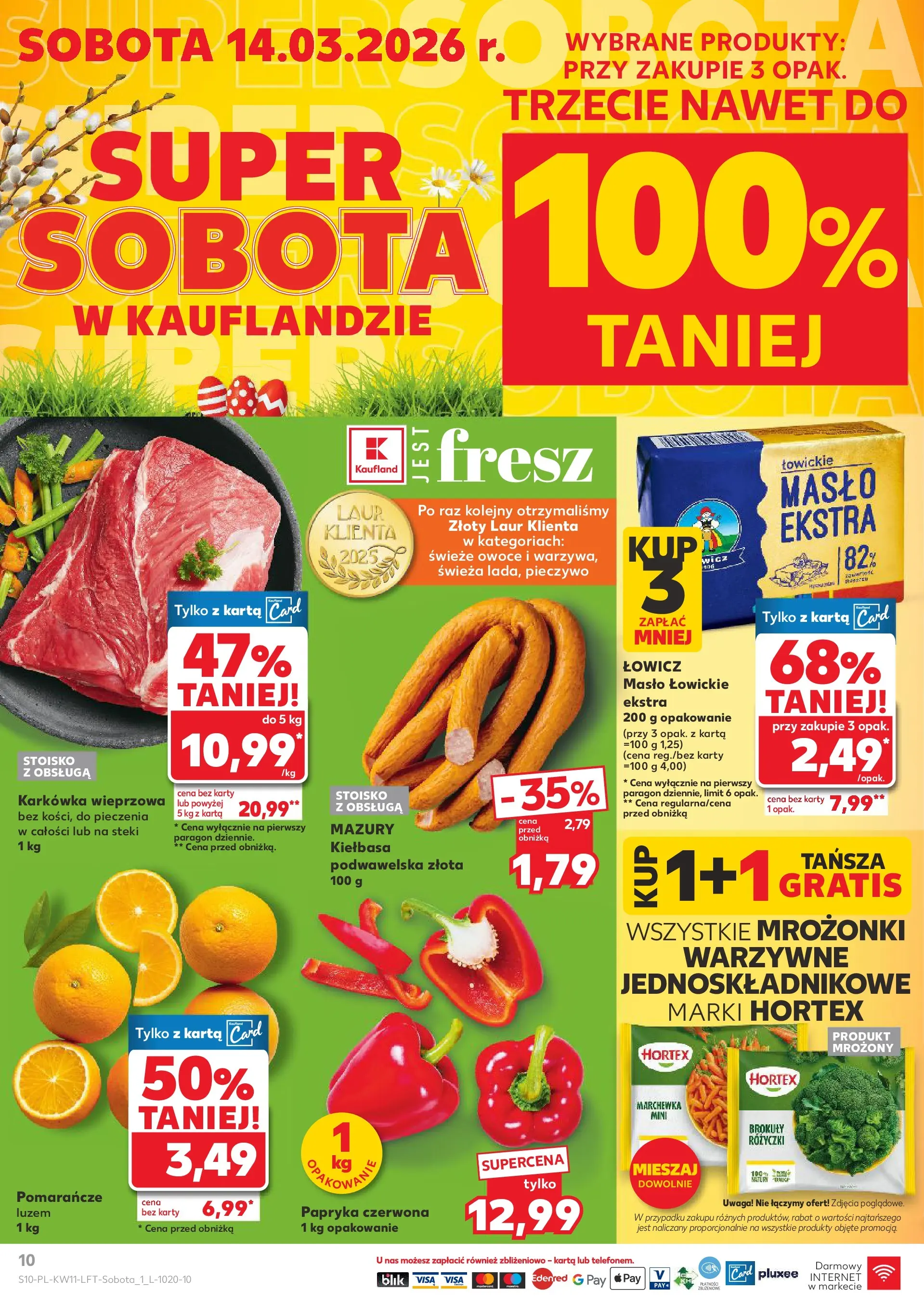 Kaufland gazetka od 12.03.2026 - od jutra PDF | Strona: 10 | Produkty: Pieczywo, Karkówka wieprzowa, Masło, Marchewka