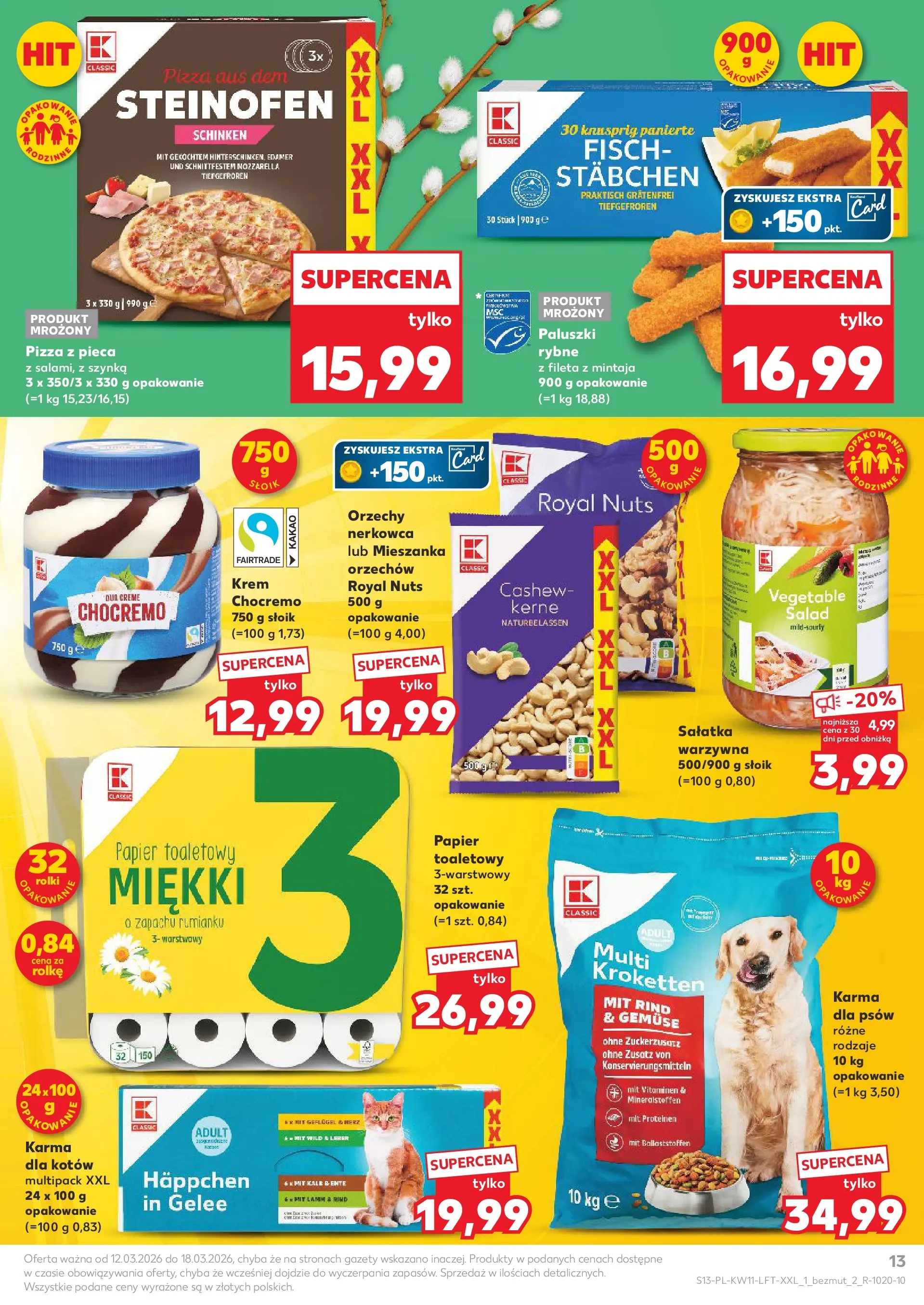 Kaufland gazetka od 12.03.2026 - od jutra PDF | Strona: 13 | Produkty: Rolki, Paluszki, Mozzarella, Sałatka