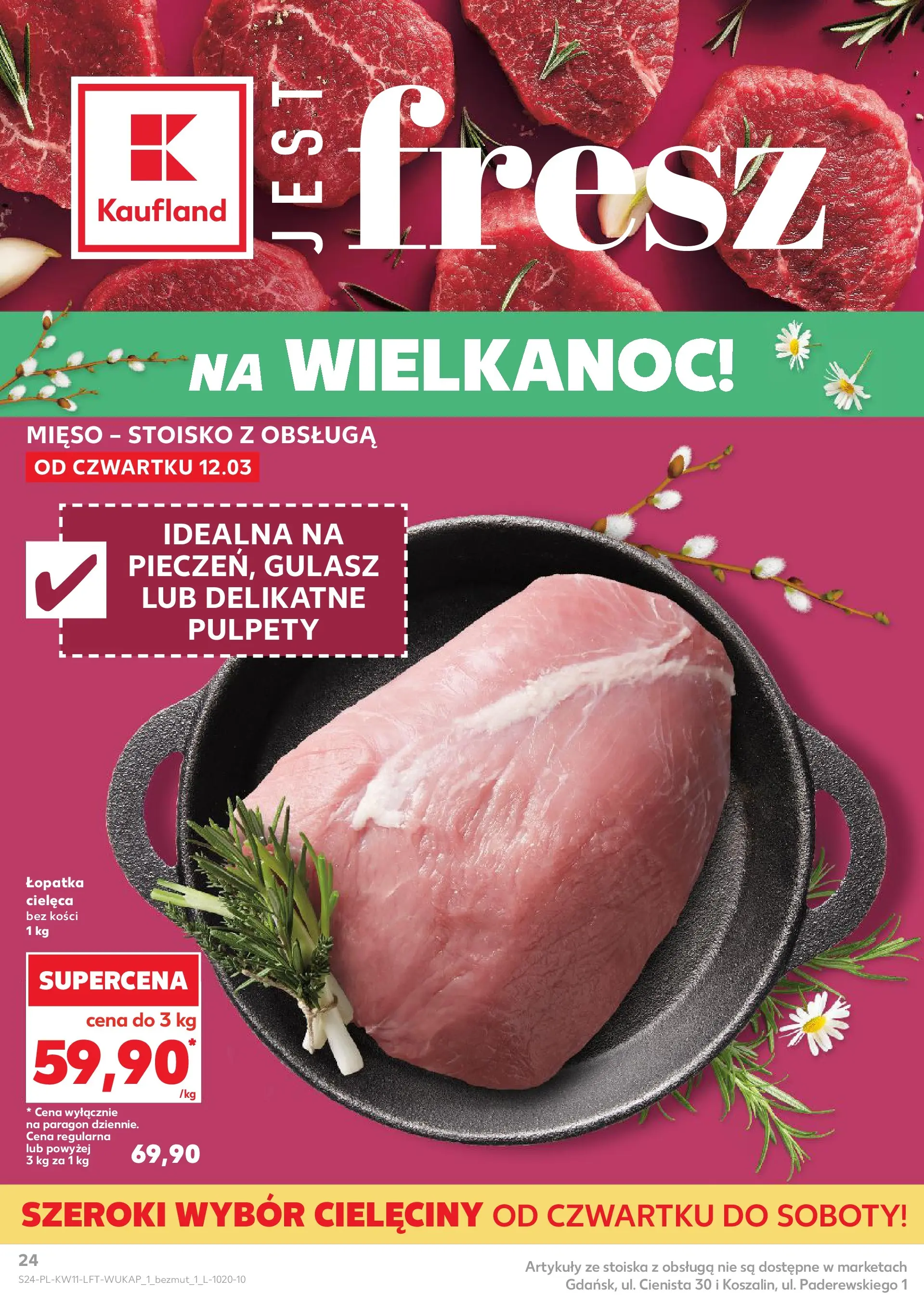 Kaufland gazetka od 12.03.2026 - od jutra PDF | Strona: 24 | Produkty: Mięso, Gulasz