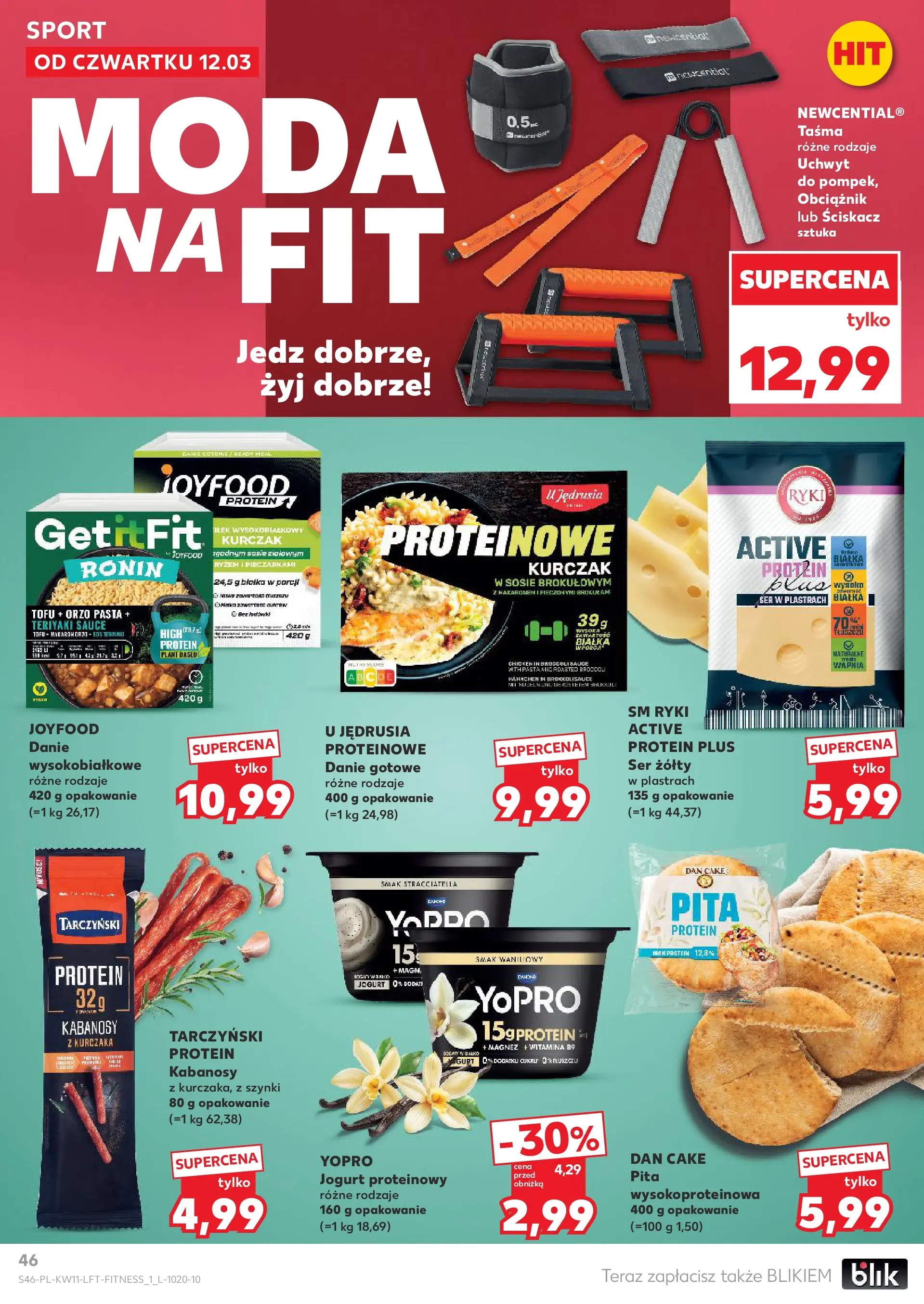 Kaufland gazetka od 12.03.2026 - od jutra PDF | Strona: 46 | Produkty: Ser żółty, Kurczak, Kabanosy, Tofu