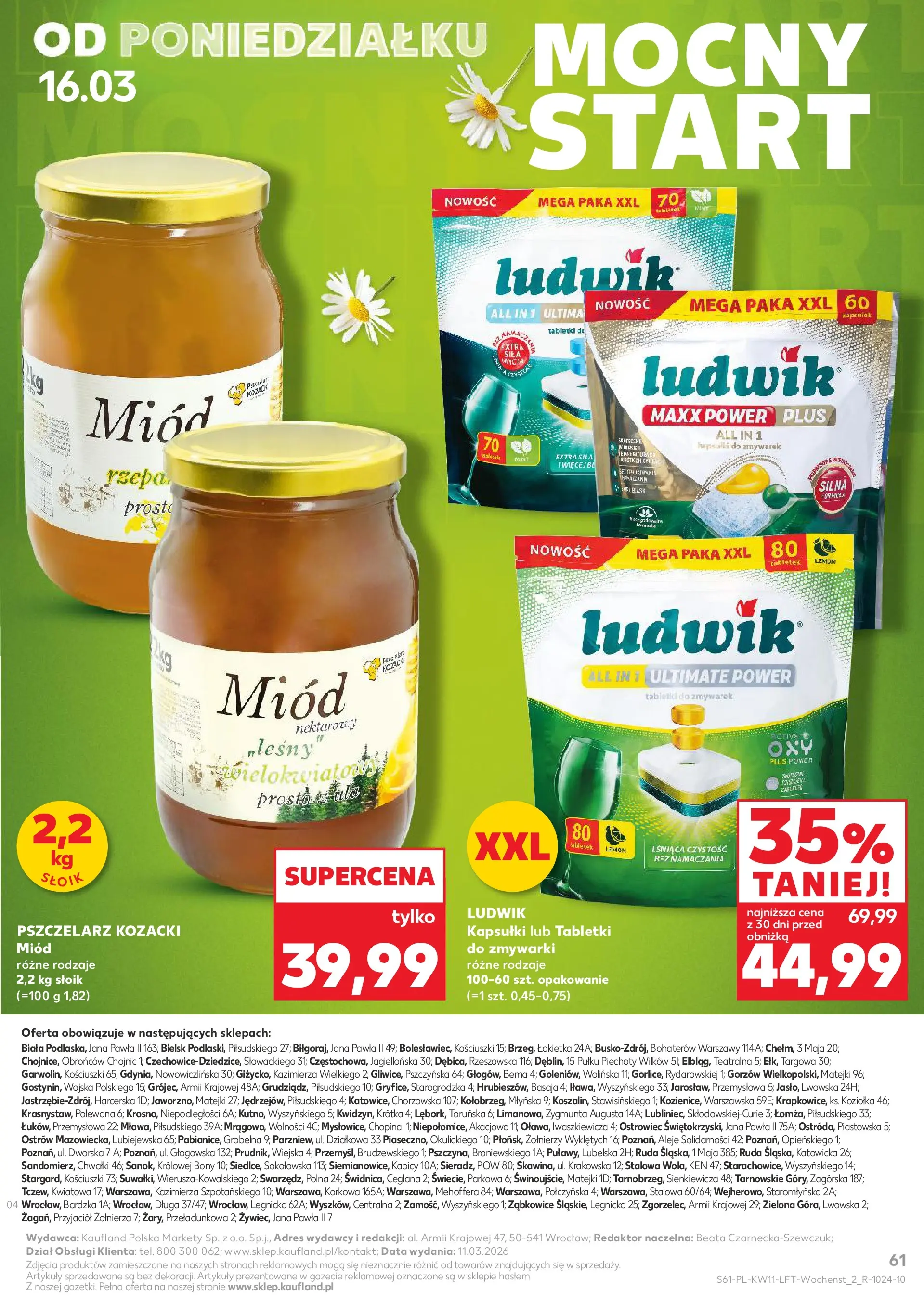 Kaufland gazetka od 12.03.2026 - od jutra PDF | Strona: 61 | Produkty: Miód