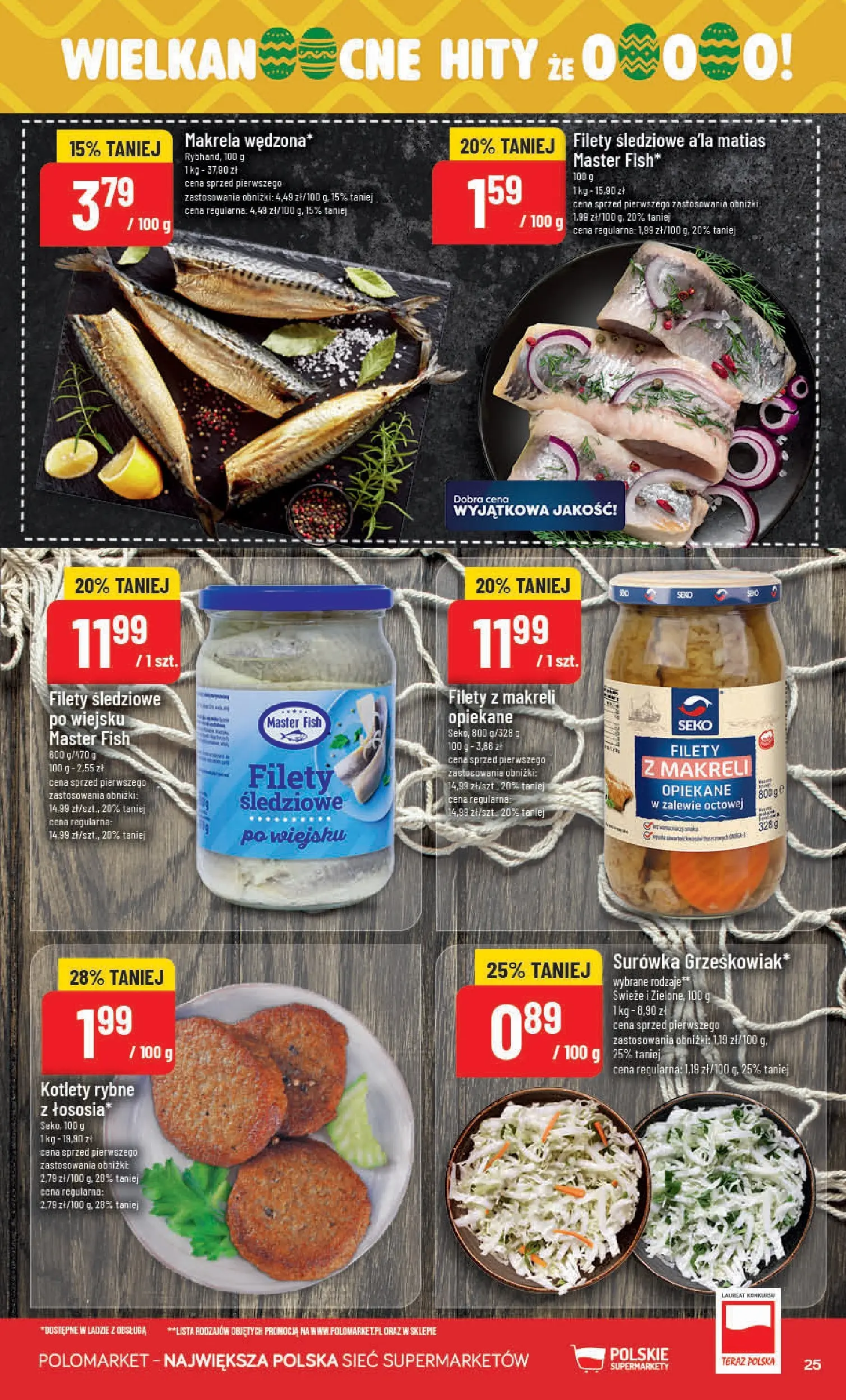 Nowa POLOmarket gazetka od jutra 11.03.2026 (PDF) | Strona: 25 | Produkty: Makrela, Kotlety