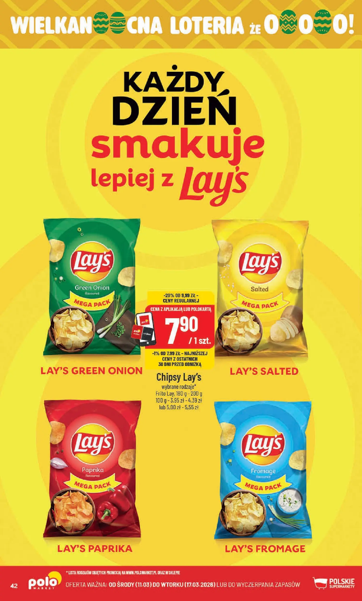 Nowa POLOmarket gazetka od jutra 11.03.2026 (PDF) | Strona: 42 | Produkty: Chipsy