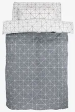 JYSK JYSK Спално бельо с чаршаф ATLA 140x200 сиво - до 18-03-26