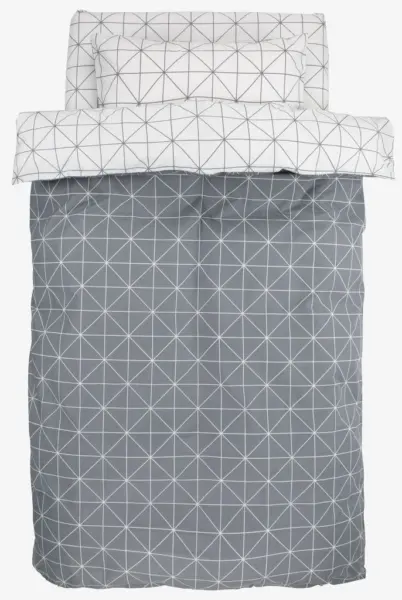 JYSK Спално бельо с чаршаф ATLA 140x200 сиво