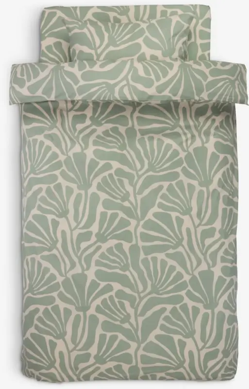 JYSK Спално бельо с чаршаф ELINE 140Х200 зелено
