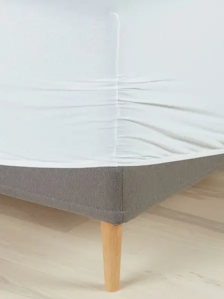 JYSK Чаршаф с ластик JETTE жарсе 160x200x35 бял