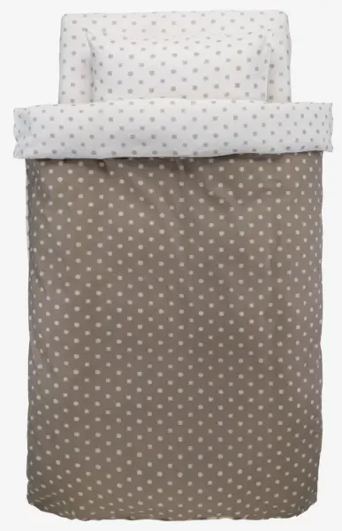 JYSK Спално бельо с чаршаф BIANA 140x200 цвят пясък