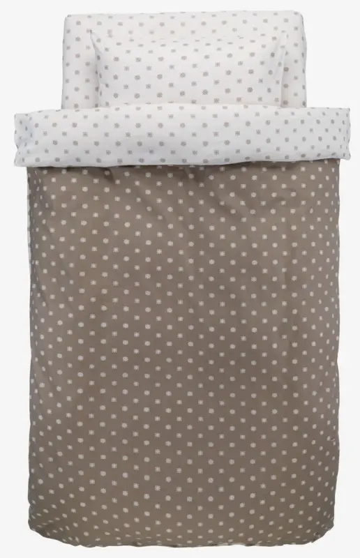 JYSK Спално бельо с чаршаф BIANA 140x200 цвят пясък