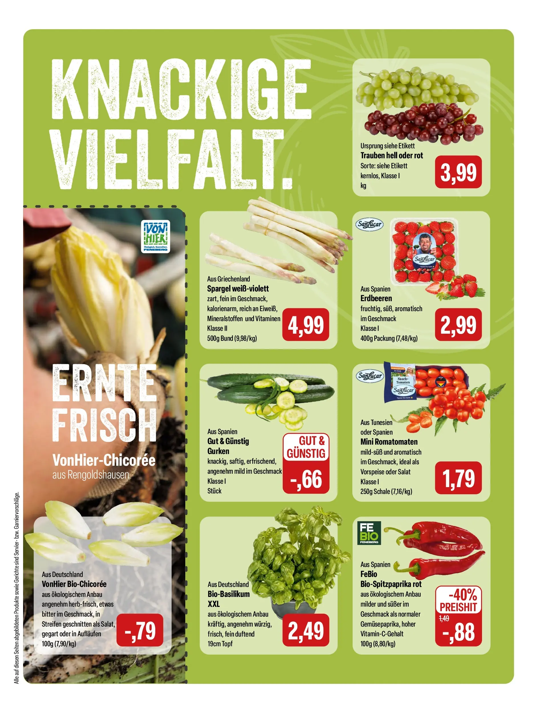 Feneberg Aktuelle Angebote (ab 18.03.2026) zum Blättern | Seite: 5 | Produkte: Trauben, Tomaten, Erdbeeren, Gurken
