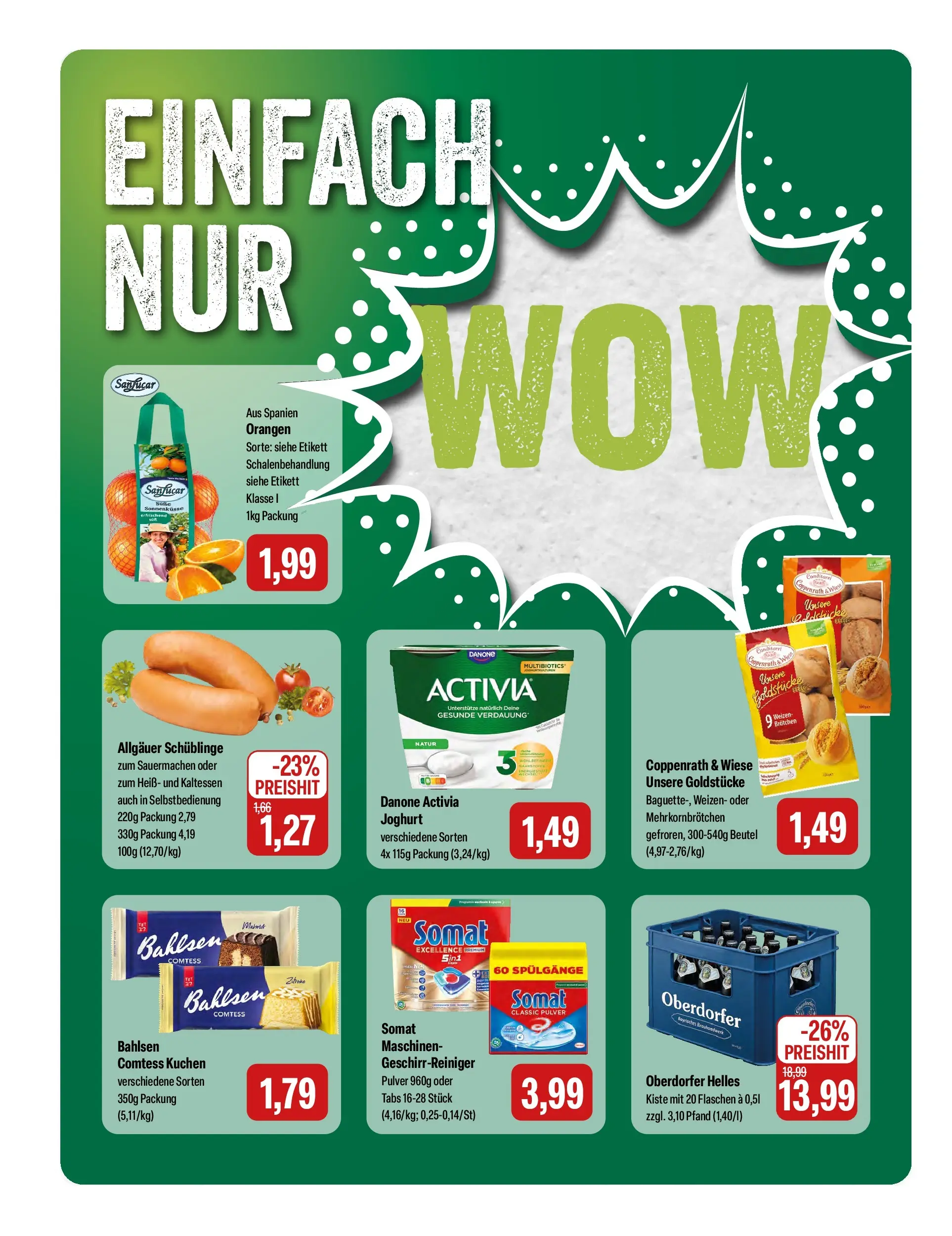 Feneberg Aktuelle Angebote (ab 18.03.2026) zum Blättern | Seite: 8 | Produkte: Activia, Danone activia, Orangen, Kuchen