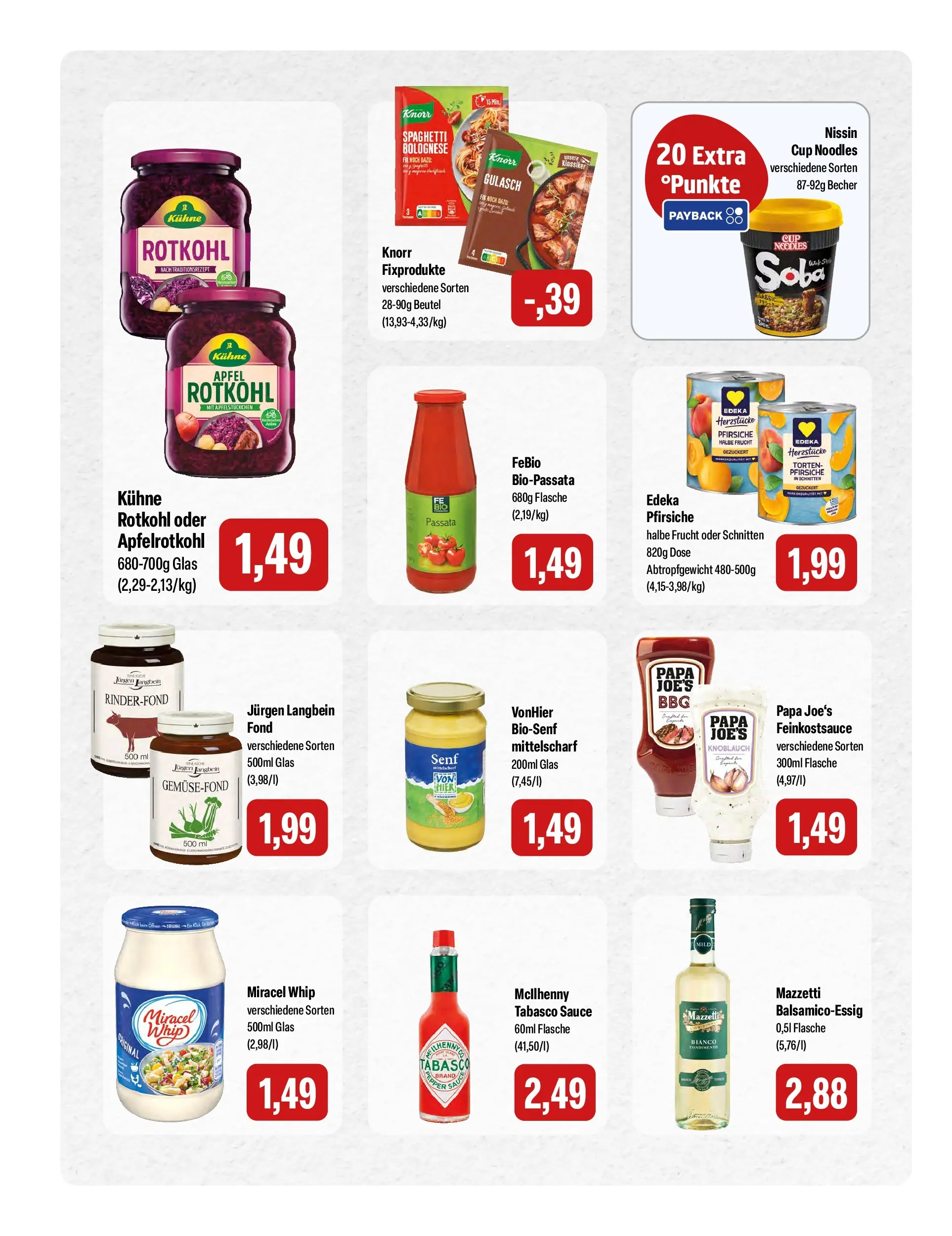 Feneberg Aktuelle Angebote (ab 18.03.2026) zum Blättern | Seite: 12 | Produkte: Rotkohl, Äpfel, Miracel whip, Knoblauch