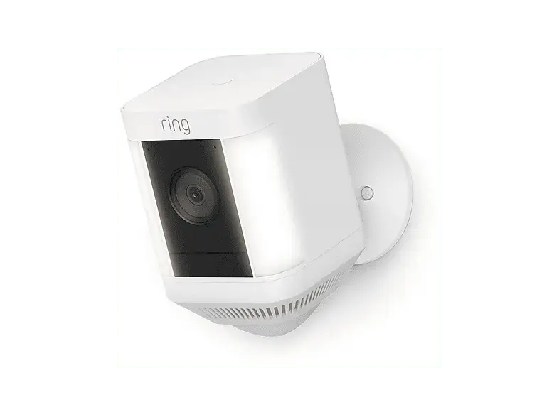 ring Spotlight Cam Plus, &Uuml;berwachungskamera (Anzahl Kameras: 1, f&uuml;r Au&szlig;en, Nachtsichtfunktion, Akkubetrieb, HD, Wei&szlig;)