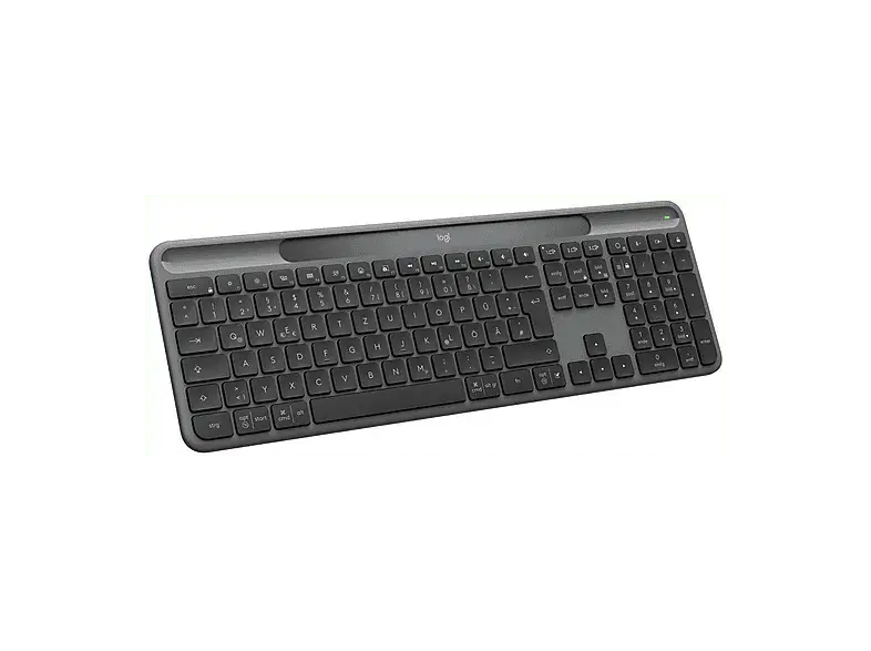 LOGITECH Signature Slim Solar+ K980, Kabellose Tastatur, l&auml;dt mit Solar- und Kunstlicht, Easy-Switch, Ziffernblock, Bluetooth, DEU (Qwertz)