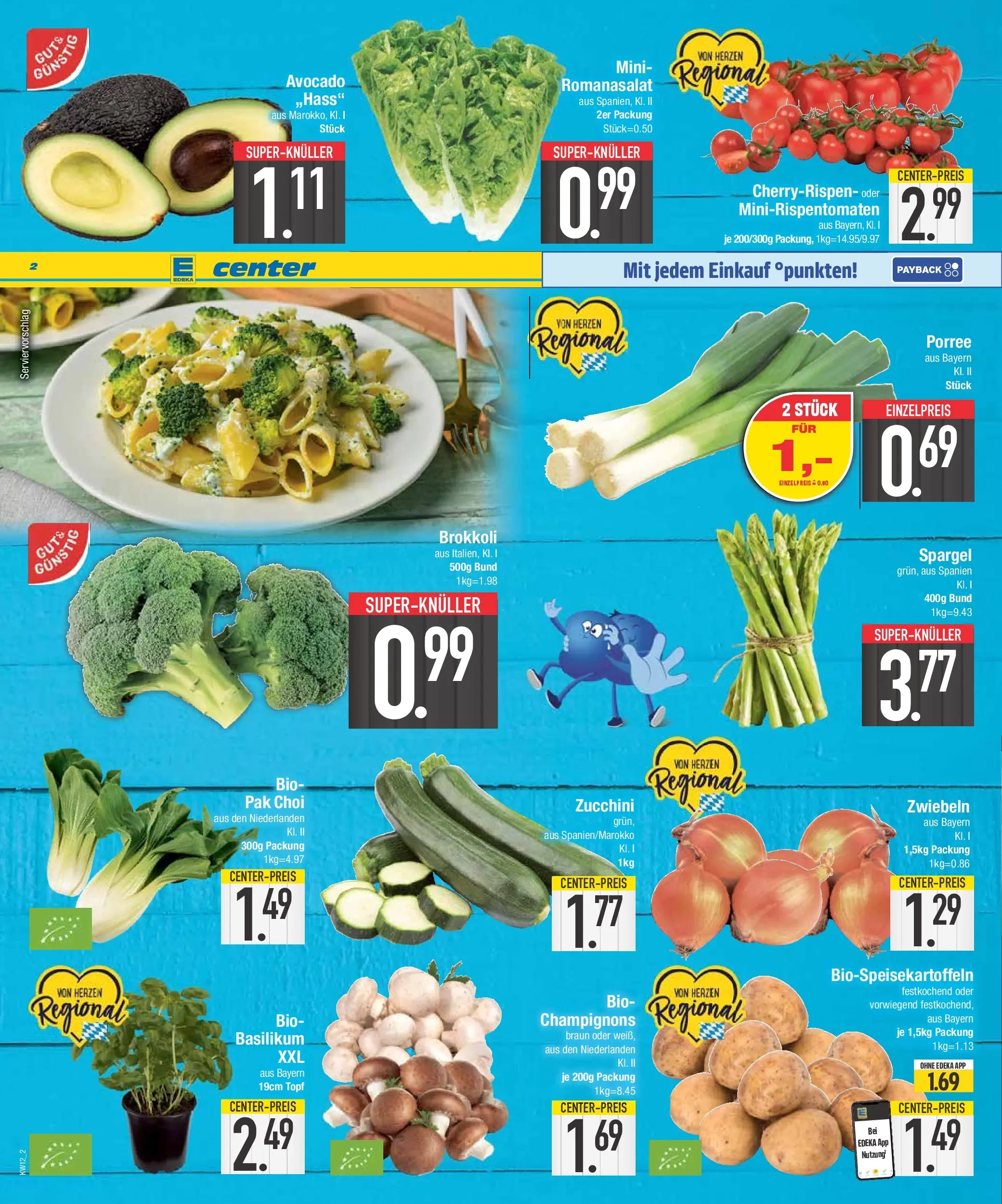 Edeka prospekt Neustadt	 (ab 15.03.2026) » Angebote Online | Seite: 2 | Produkte: Champignons, Zwiebeln, Brokkoli, Zucchini