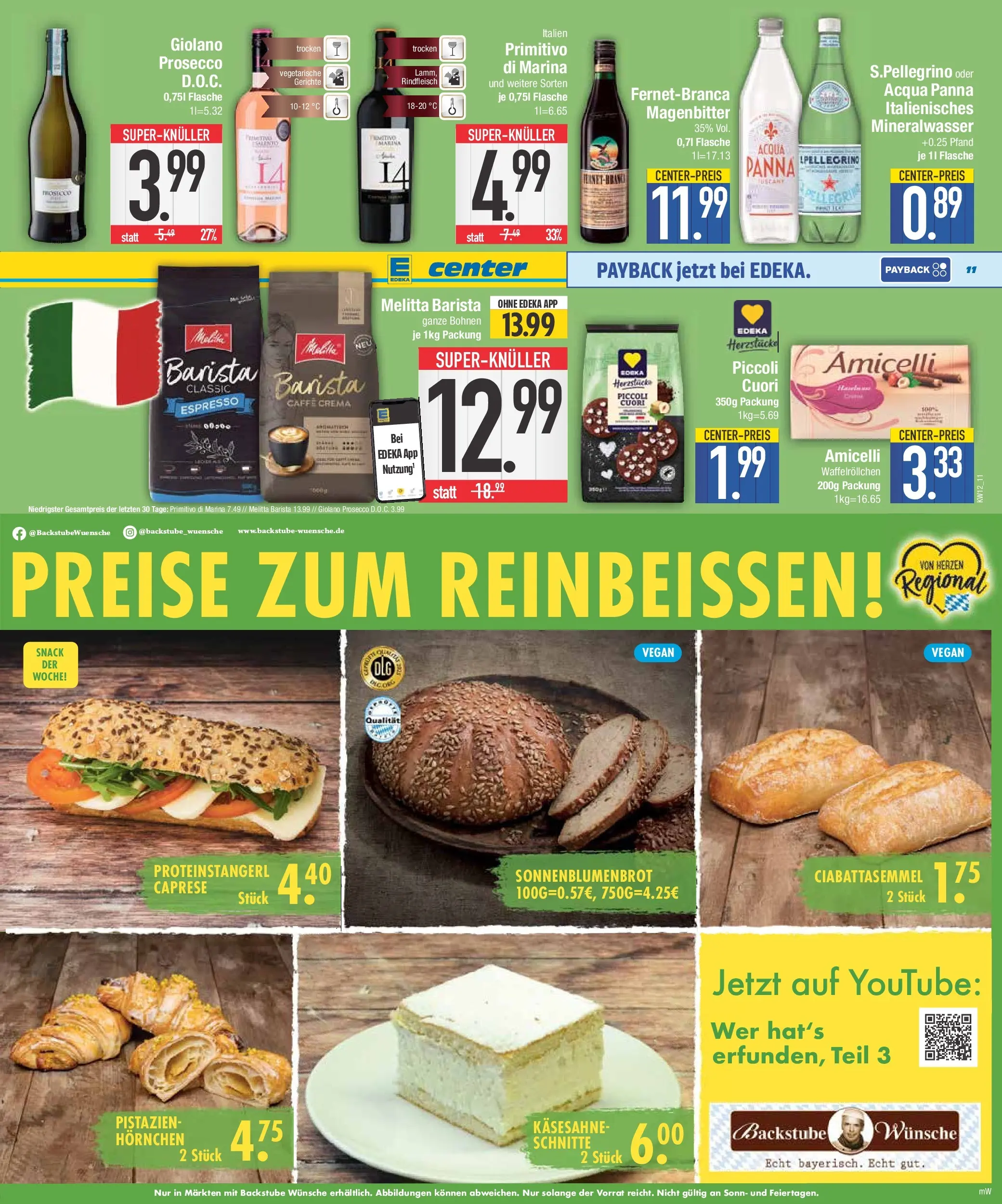 Edeka prospekt Neustadt	 (ab 15.03.2026) » Angebote Online | Seite: 11 | Produkte: Melitta, Mineralwasser, Prosecco, Rindfleisch