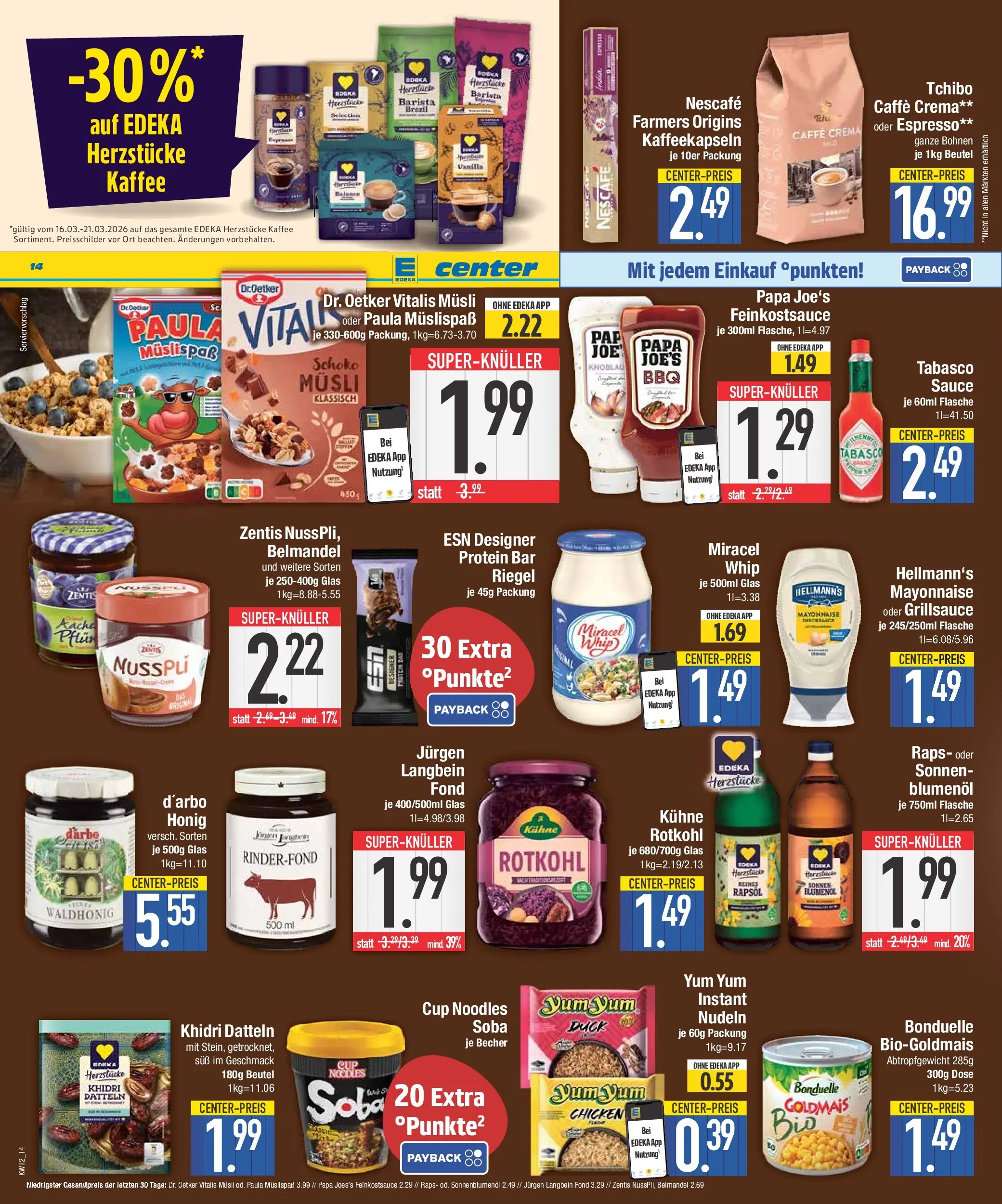 Edeka prospekt Neustadt	 (ab 15.03.2026) » Angebote Online | Seite: 14 | Produkte: Rotkohl, Rapsöl, Miracel whip, Nudeln