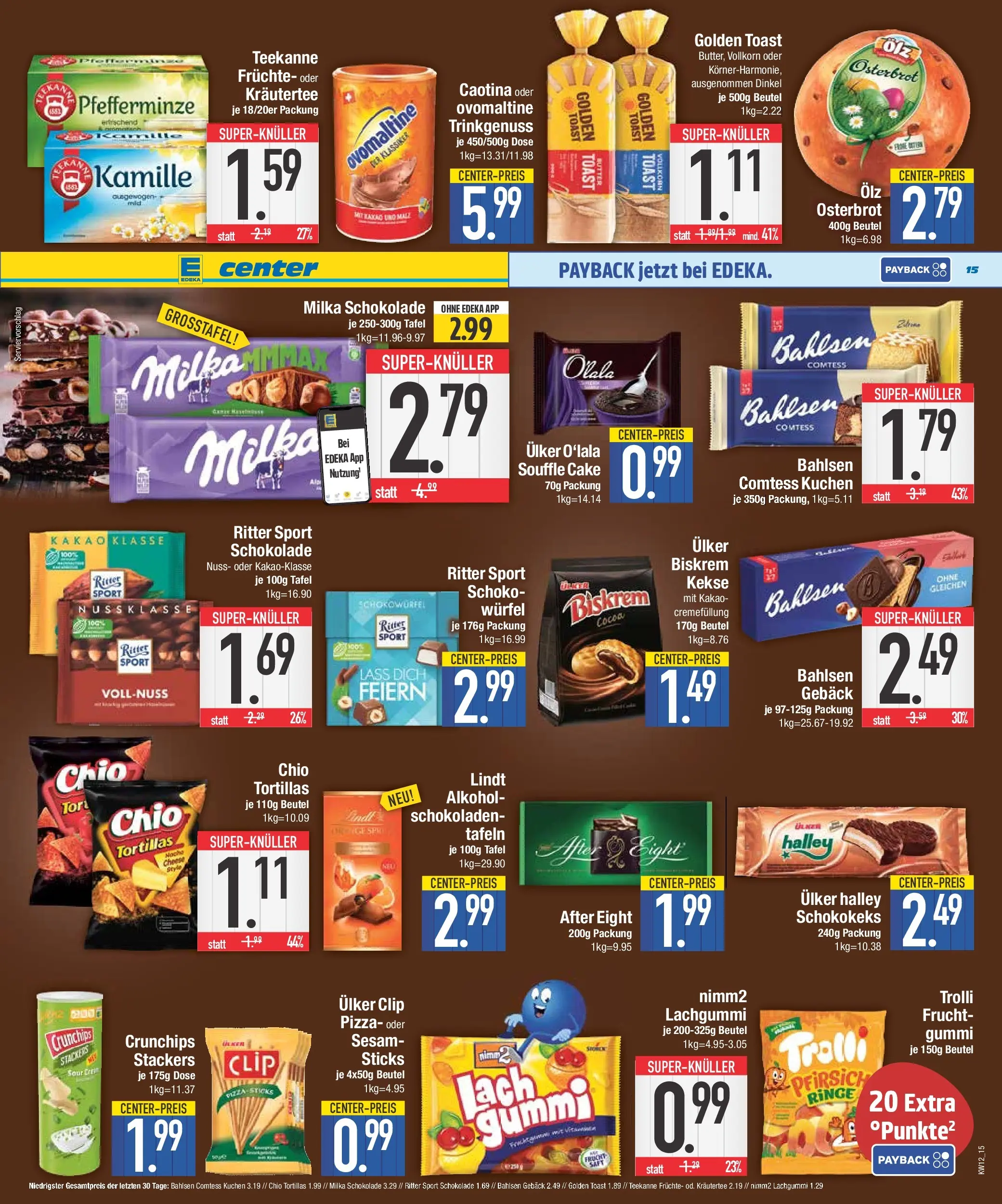 Edeka prospekt Neustadt	 (ab 15.03.2026) » Angebote Online | Seite: 15 | Produkte: Ovomaltine, Milka, Teekanne, Kuchen