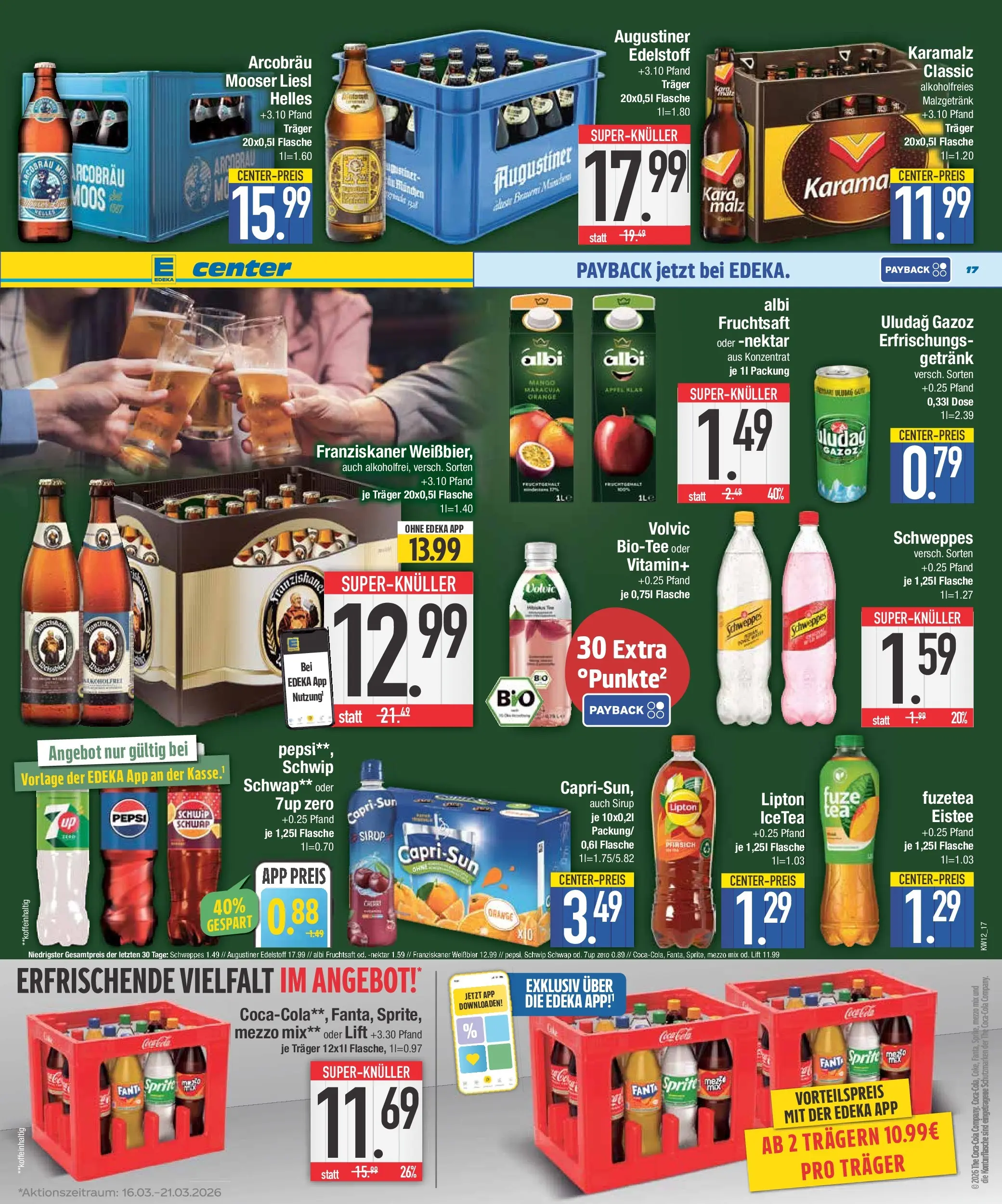 Edeka prospekt Neustadt	 (ab 15.03.2026) » Angebote Online | Seite: 17 | Produkte: Mezzo mix, Weißbier, Sirup, Schweppes