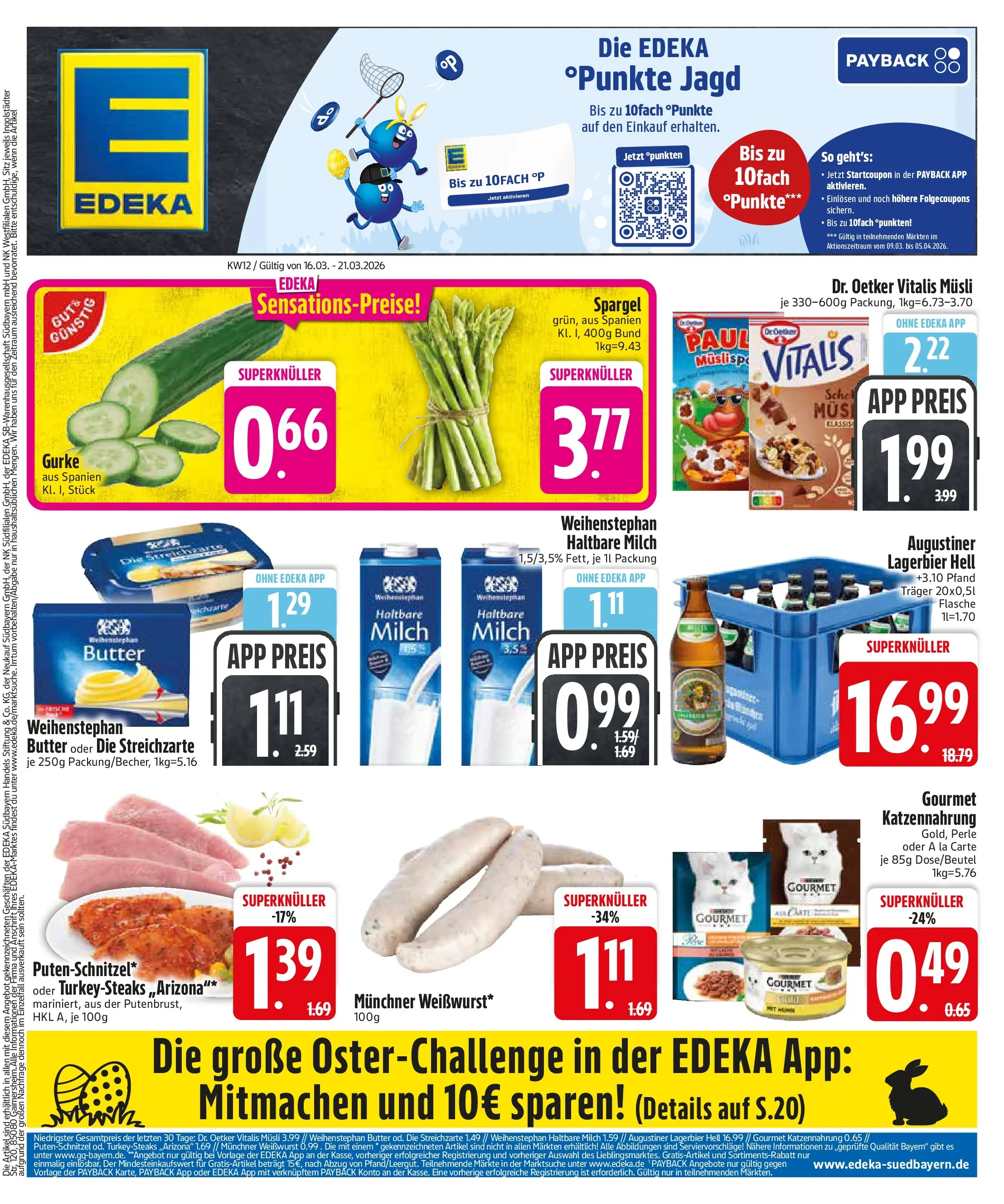 Edeka prospekt Zwiesel	 (ab 16.03.2026) » Angebote Online | Seite: 1 | Produkte: Musli, Haltbare milch, Spargel, Weihenstephan butter