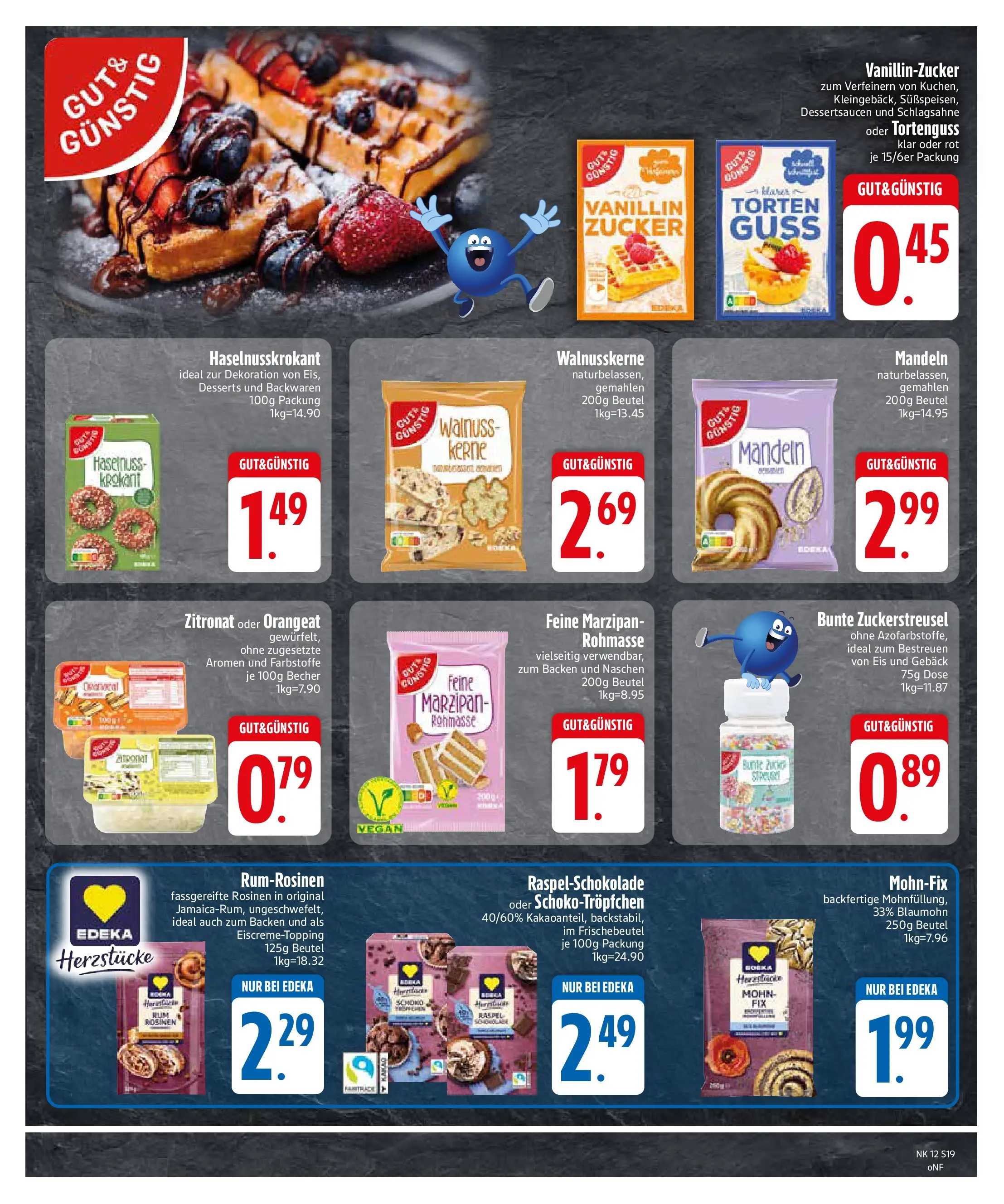 Edeka prospekt Garching	 (ab 15.03.2026) » Angebote Online | Seite: 19 | Produkte: Schlagsahne, Mandeln, Rosinen, Zucker