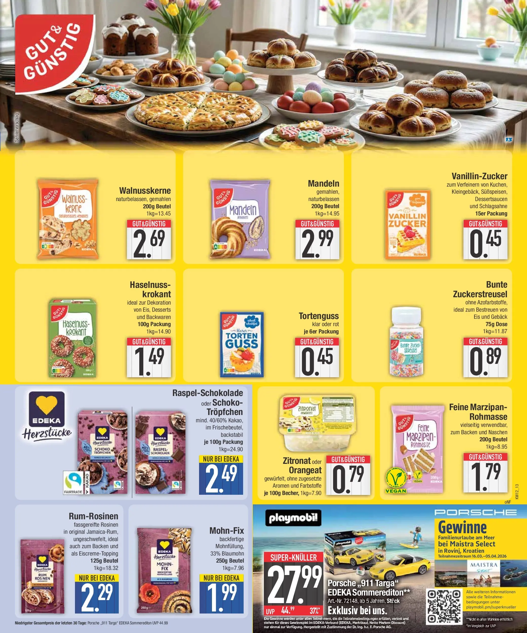 Edeka prospekt Neustadt	 (ab 15.03.2026) » Angebote Online | Seite: 13 | Produkte: Mandeln, Rosinen, Zucker, Eis
