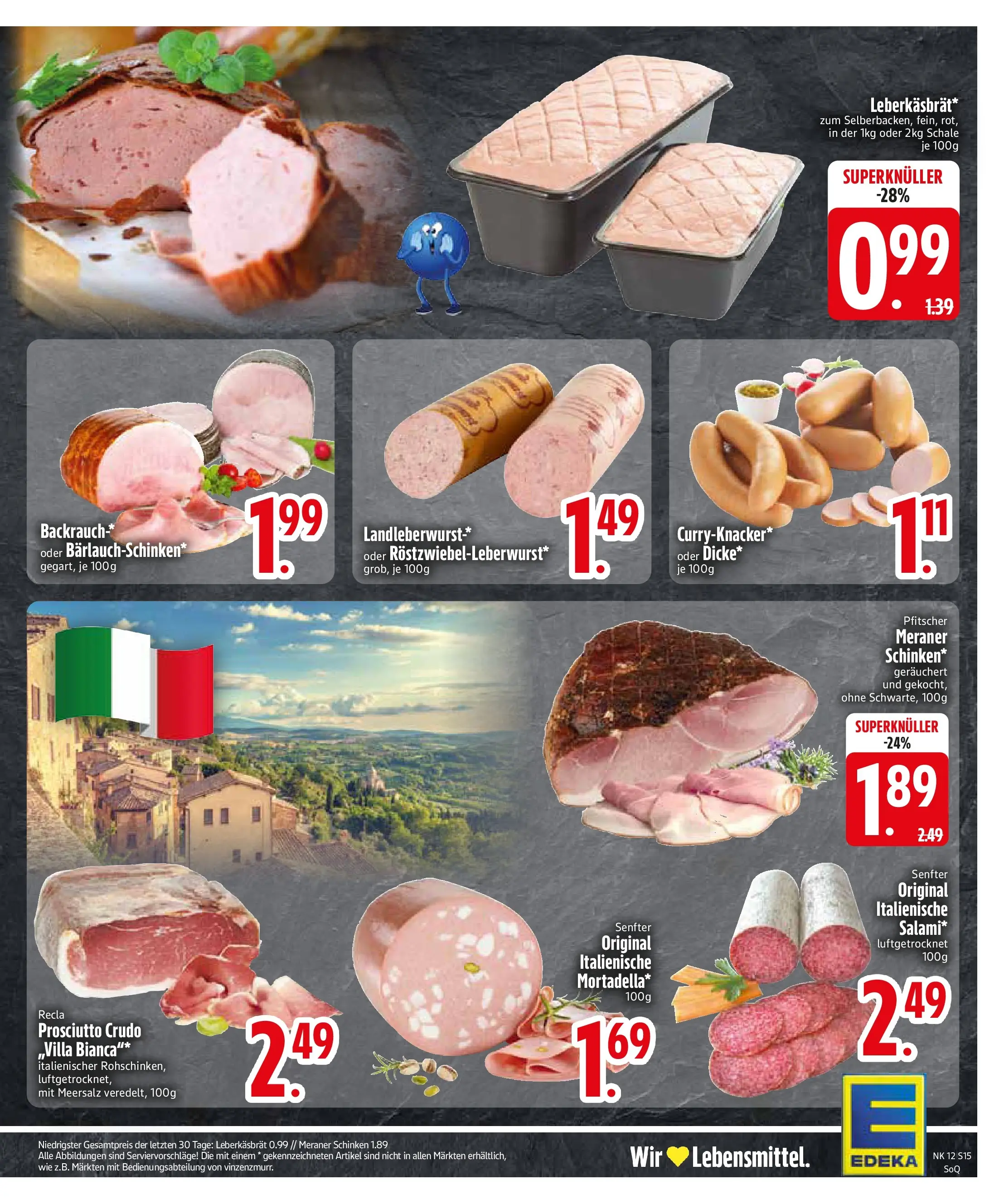 Edeka prospekt Garching	 (ab 15.03.2026) » Angebote Online | Seite: 15 | Produkte: Salami, Schinken