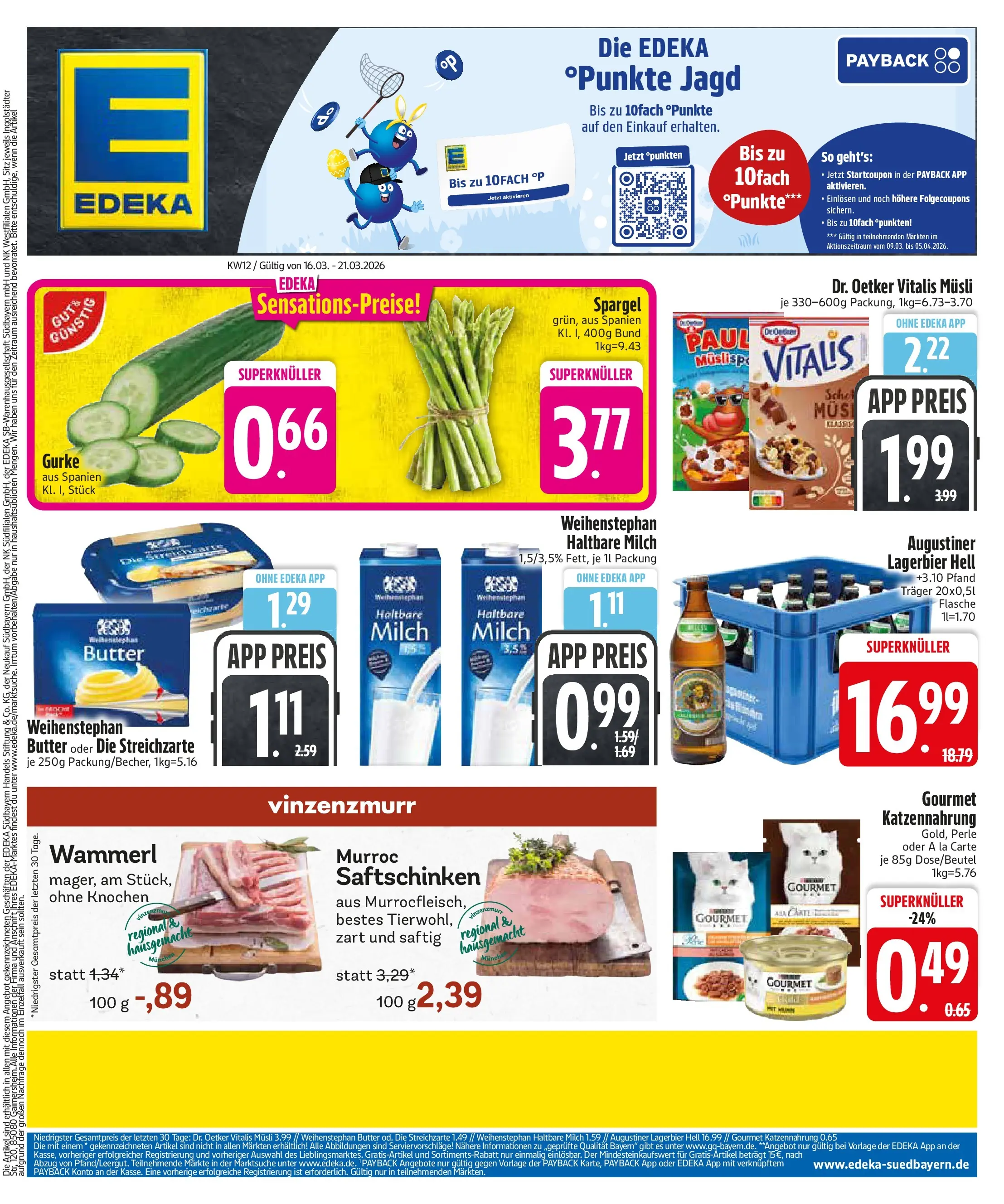 Edeka prospekt Ottobrunn	 (ab 16.03.2026) » Angebote Online | Seite: 1 | Produkte: Musli, Butter, Haltbare milch, Spargel