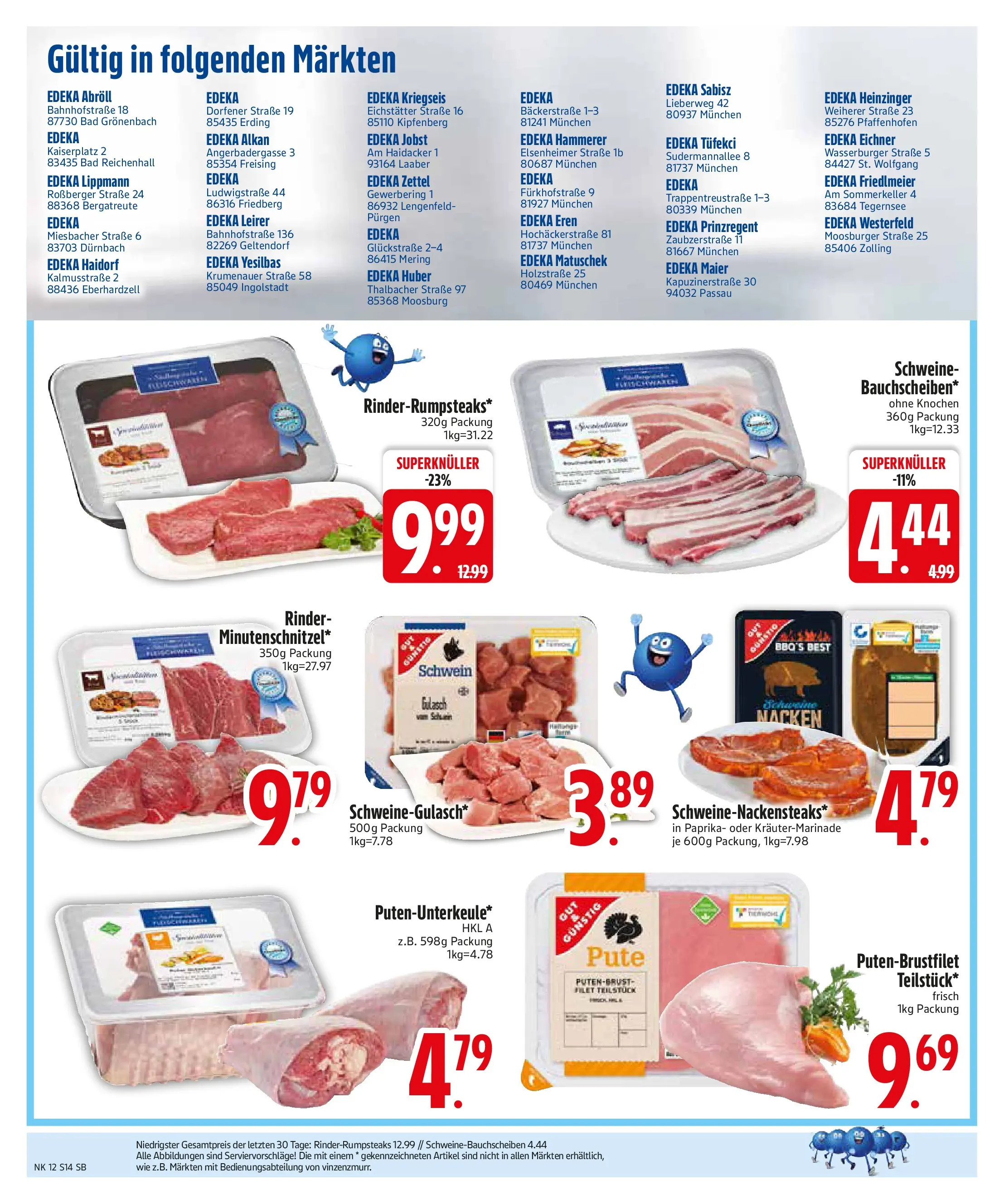 Edeka prospekt München	 (ab 16.03.2026) » Angebote Online | Seite: 14 | Produkte: Bad, Paprika, Gulasch, Steak