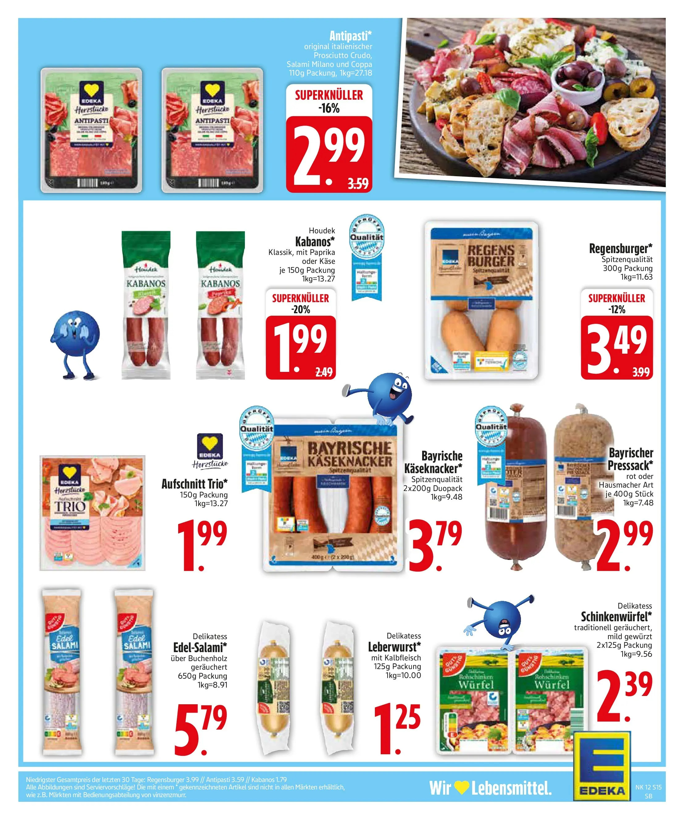 Edeka prospekt München	 (ab 16.03.2026) » Angebote Online | Seite: 15 | Produkte: Käse, Burger, Paprika, Salami