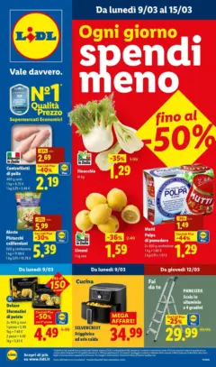 Anteprima del volantino Lidl - Fino al -50% valido a partire dal 08.03.2026