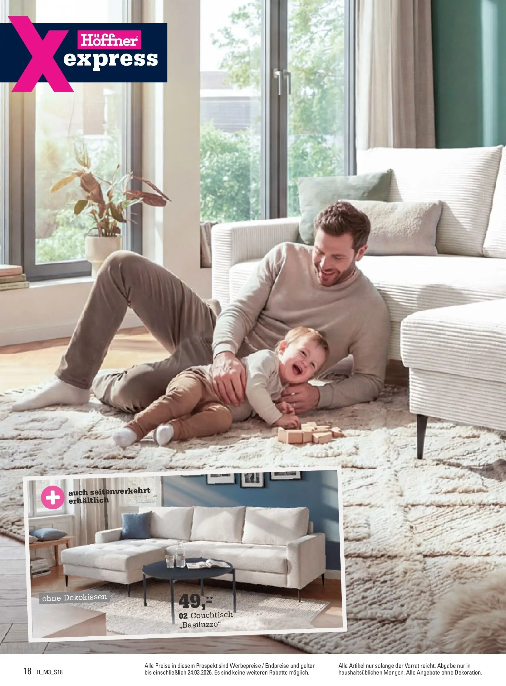 Höffner - Höffner: Möbelangebote (ab 10.03.2026) zum Blättern | Seite: 18 | Produkte: Couchtisch