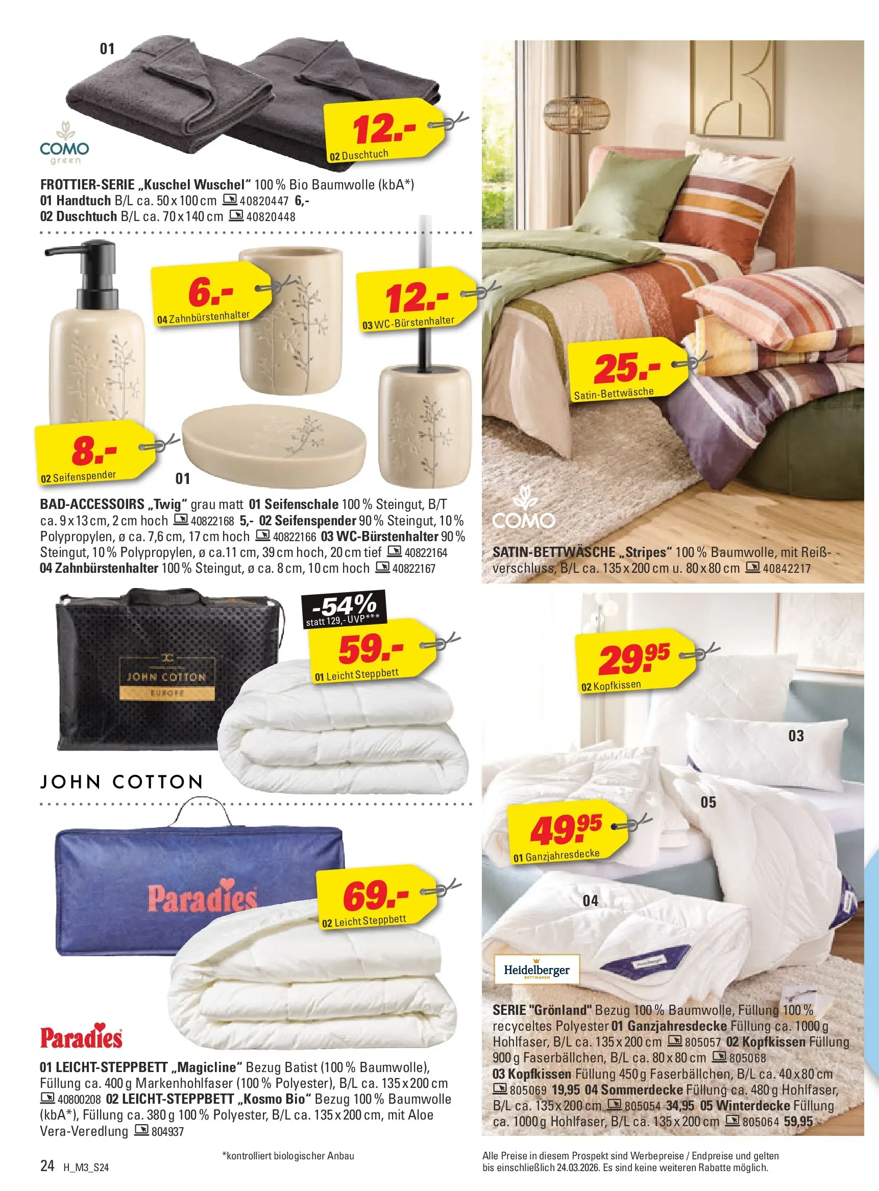 Höffner - Höffner: Möbelangebote (ab 10.03.2026) zum Blättern | Seite: 24 | Produkte: Kopfkissen, Seifenspender