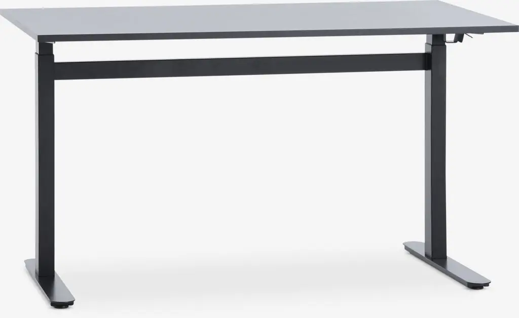 JYSK Birou reglabil LUNDTOFT 70x130 negru