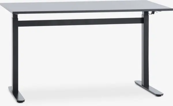 JYSK Birou reglabil LUNDTOFT 70x130 negru