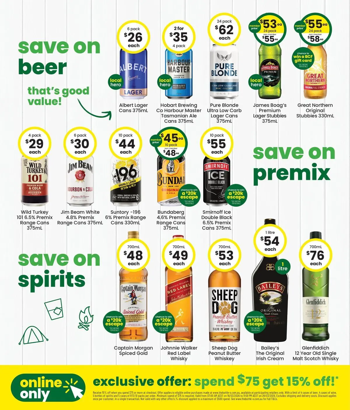 The Bottle-O catalogue  - 16/03/2026 > weekly / monthly specials | Page: 3 | Products: Beer, Whiskey, Lemon, Scotch